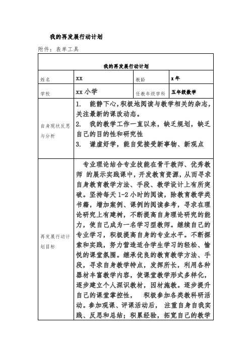 作业2：我的再发展行动计划 (1)