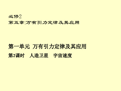 2013高考一轮复习优秀课件：第五章万有引力定律及其应用第一单元 第2课时共36页PPT资料