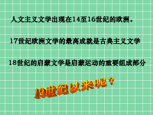 人教版高二历史必修三第八单元第22课文学的繁荣课件