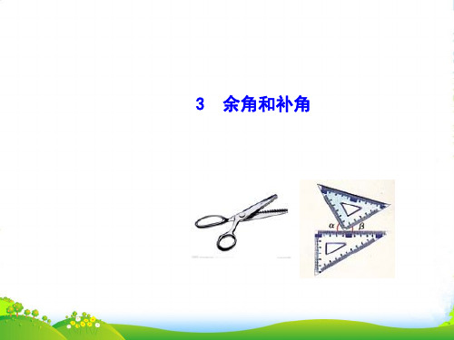 华师大七年级数学上册4.6.3 《余角和补角》课件
