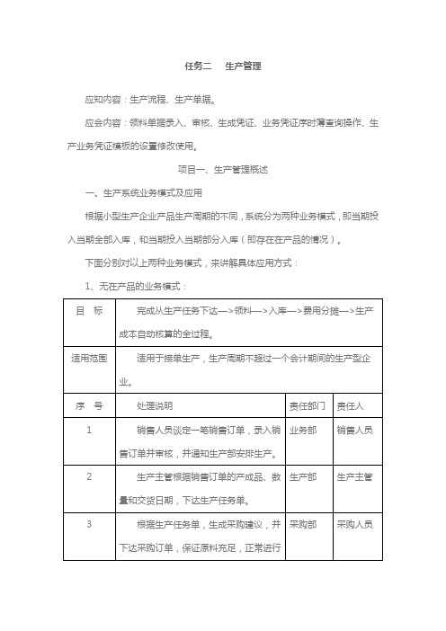 金蝶专业版生产管理操作指南