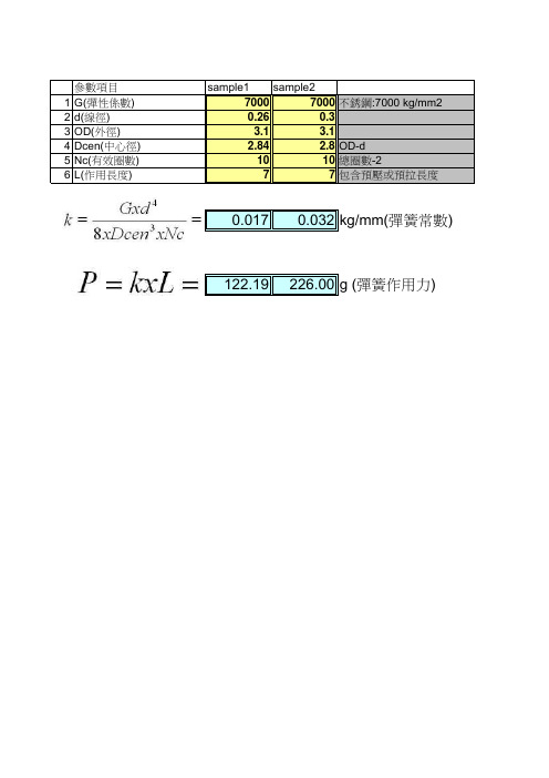 弹簧K值计算公式