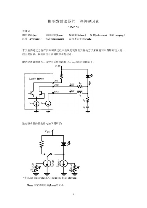 影响发射眼图的一些关键因素