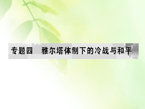 2019-2020学年人民版高中历史选修三课件：专题4 雅尔塔体制下的冷战与和平 二