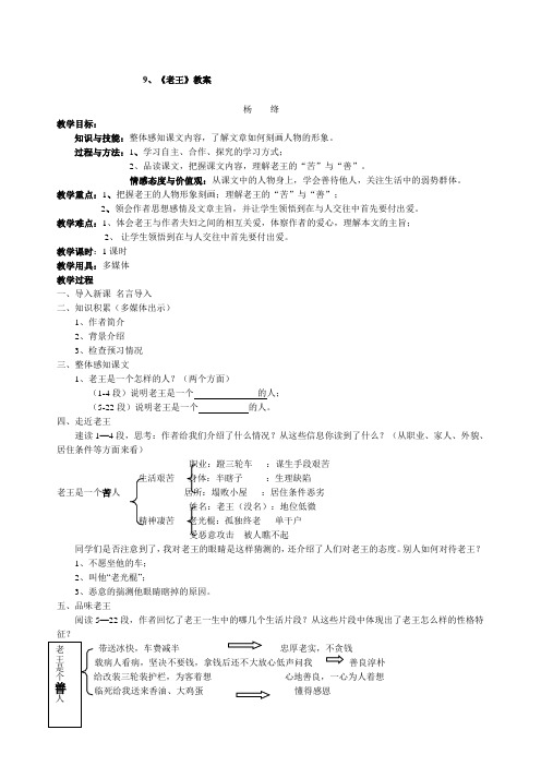 老王优秀教案 (1)