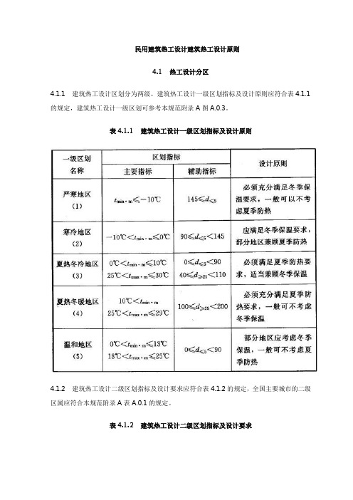 民用建筑热工设计建筑热工设计原则