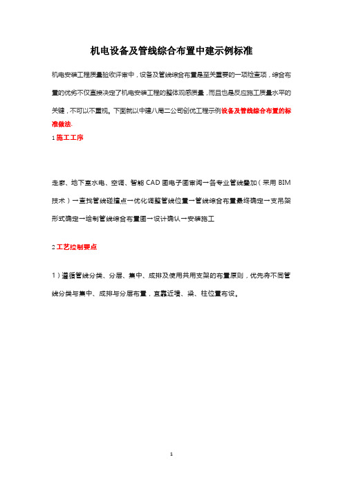 机电设备及管线综合布置中建示例标准