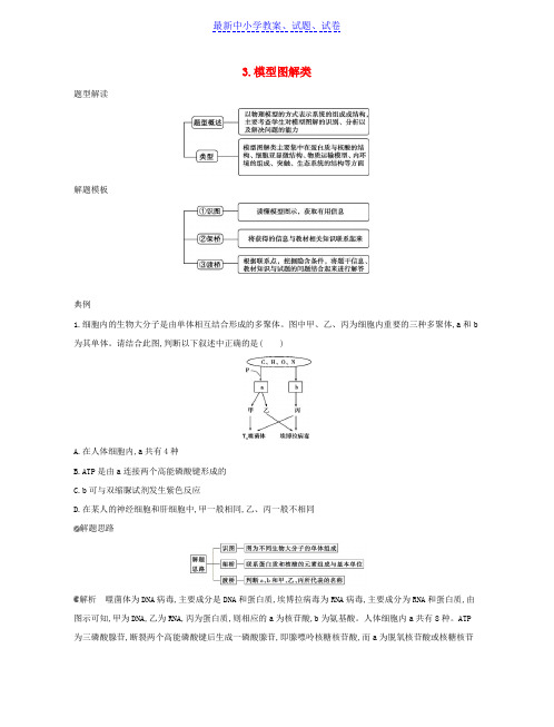 北京高考生物一轮复习第一篇解题模板篇3模型图解类练习