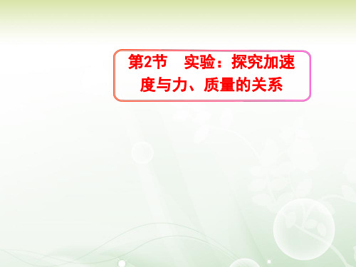 高中物理人教必修 实验:探究加速度与力、质量的关系必修课件