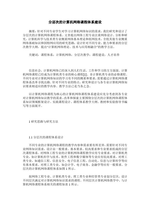 分层次的计算机网络课程体系建设