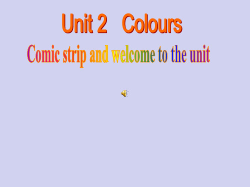 牛津译林版九年级英语上册Unit2 Colours Welcome to the unit课件 (共25张PPT)