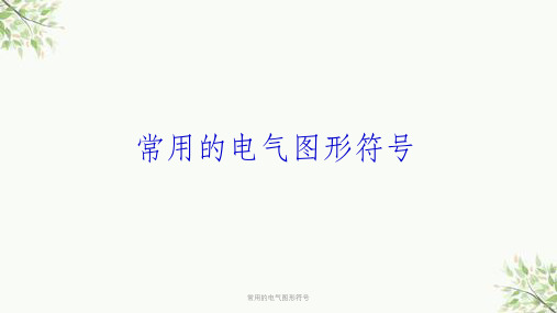 常用的电气图形符号课件