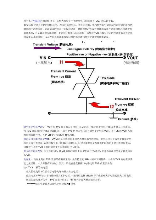 防静电ESDTVS二极管的关键参数详解