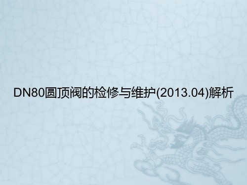 DN80圆顶阀的检修与维护(2013.04)解析
