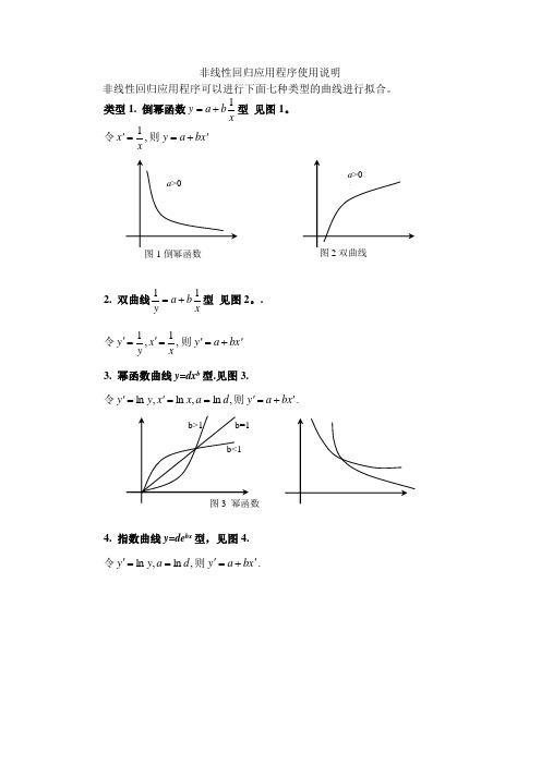 非线性回归使用说明