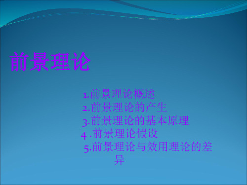 前景理论