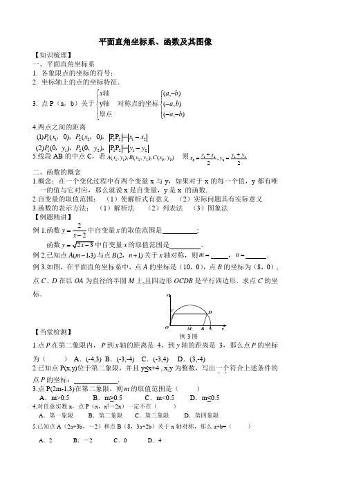 平面直角坐标系、函数及其图像