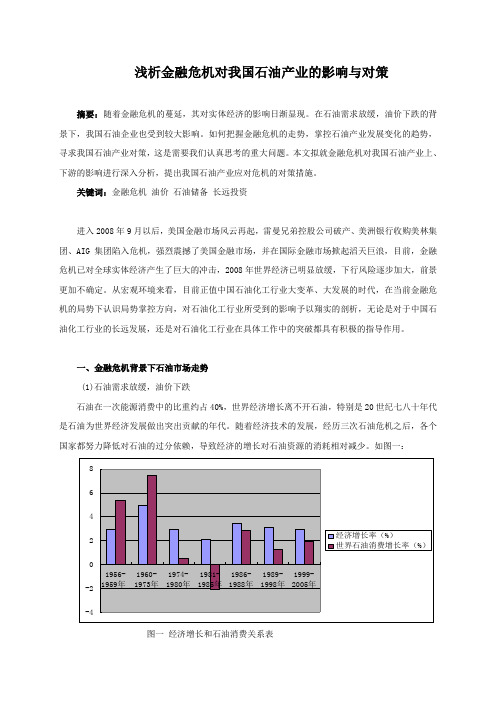 金融危机对石油行业的影响分析2