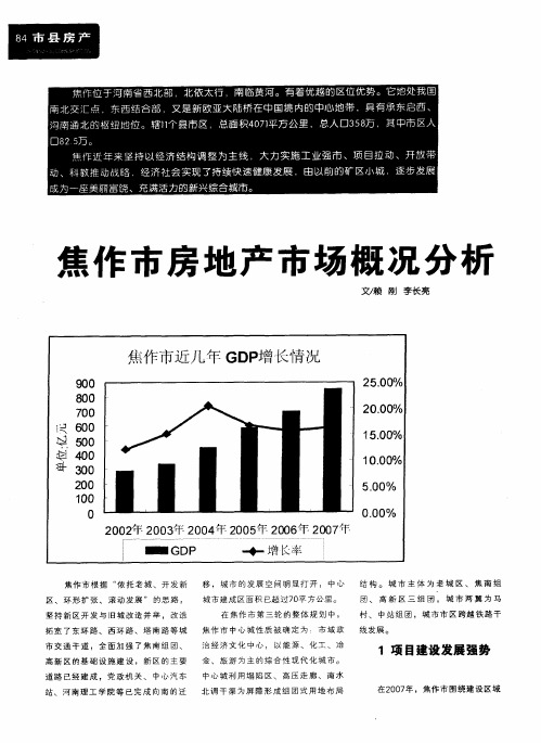 焦作市房地产市场概况分析