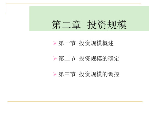 第二章投资规模