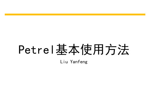 Petrel基本使用方法