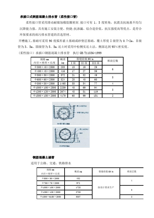 各类钢筋混凝土管