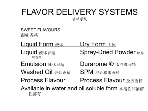 香精分类介绍Flavour system3