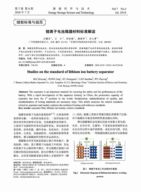 锂离子电池隔膜材料标准解读