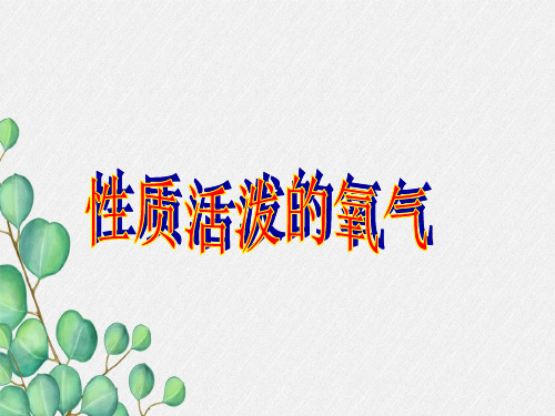 《性质活泼的氧气》PPT课件 (公开课专用)2022年沪教版 (6)