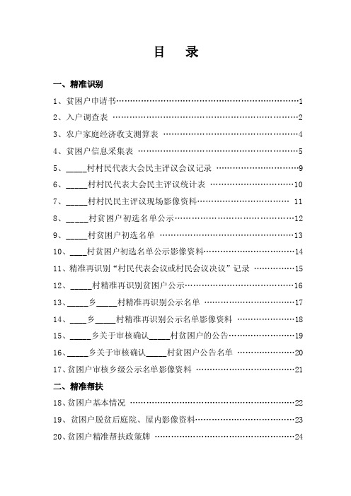 扶贫表格等资料