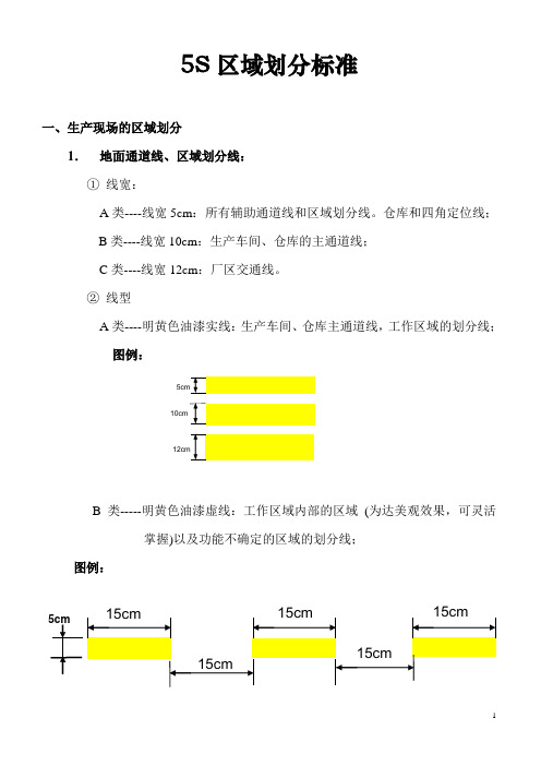 5S区域划分执行标准