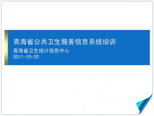 青海省公共卫生服务信息系统培训11