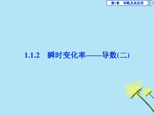 2020学年高中数学第1章导数及其应用1.1导数的概念1.1.2瞬时变化率——导数(二)课件苏教版选修2_2