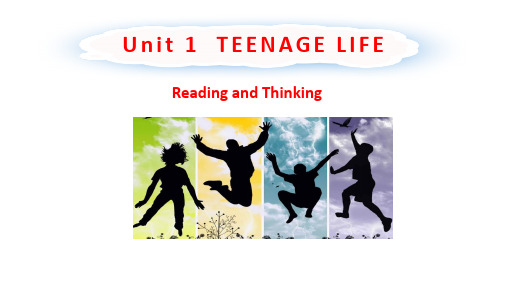 高中英语Unit 1TEENAGE LIFE reading公开课PPT课件