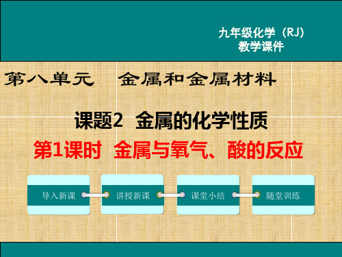 【化学课件】2019年人教版九下化学8.2金属的化学性质ppt课件