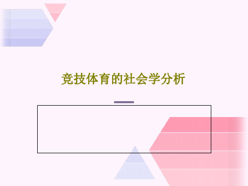 竞技体育的社会学分析共29页文档