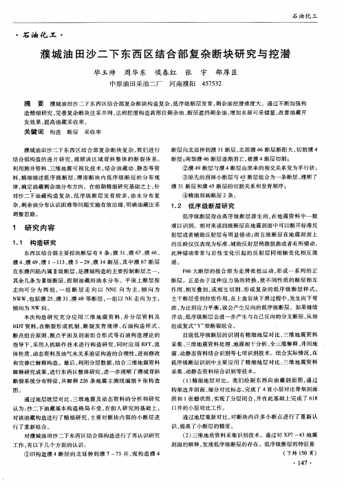 濮城油田沙二下东西区结合部复杂断块研究与挖潜