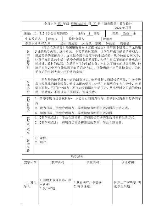 五、2.学会合理消费