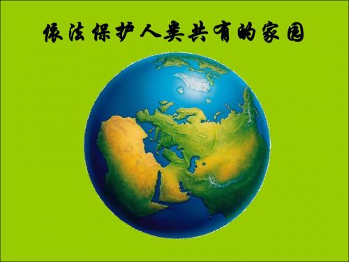 八年级政治依法保护人类共有的家园(教学课件2019)
