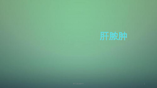 肝脓肿-肾脓肿ppt课件