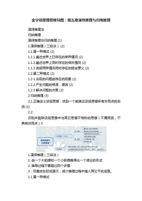 金字塔原理思维导图：第五章演绎推理与归纳推理