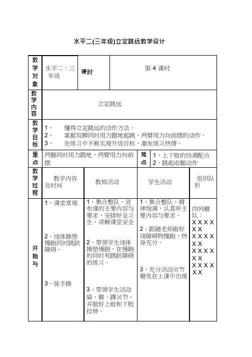 小学体育与健康《立定跳远(002)》优质教案、教学设计