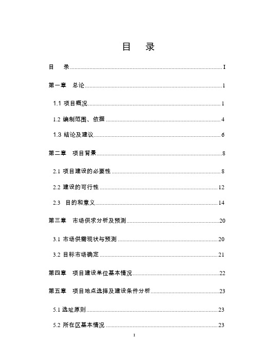 畜牧公司大型沼气工程建设项目可行性研究报告