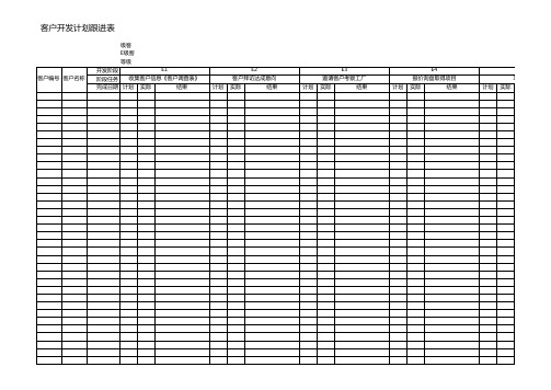 客户开发计划跟进表