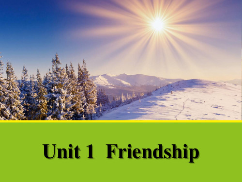 高中人教版英语必修一课件：unit 1 friendship section c grammar1