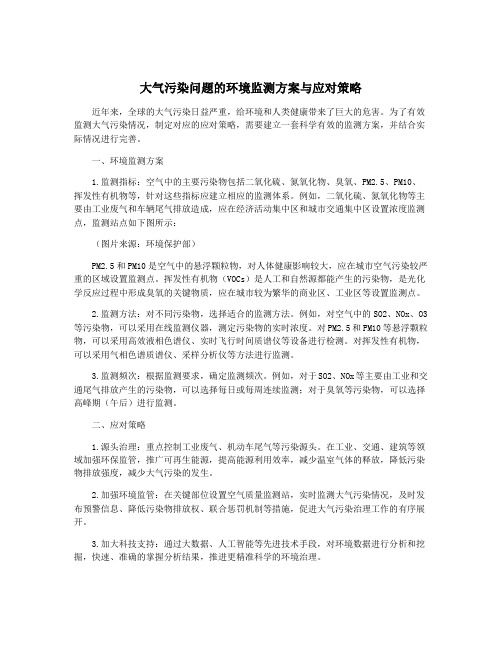 大气污染问题的环境监测方案与应对策略