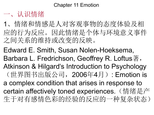 Chapter 11 Emotion