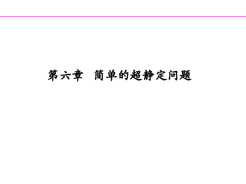 材料力学第五版课件 主编 刘鸿文 第六章 简单的超静定问题