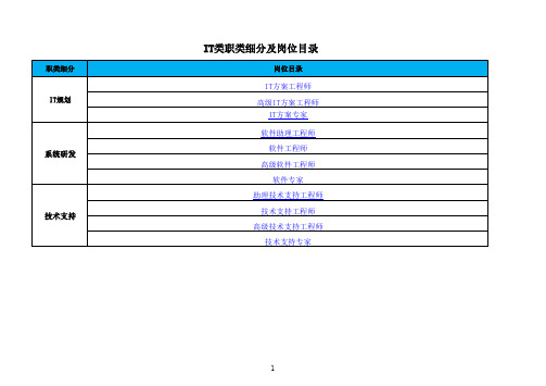 P类专业技术能力举证评分表(IT类岗位)