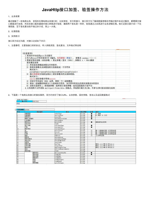 JavaHttp接口加签、验签操作方法